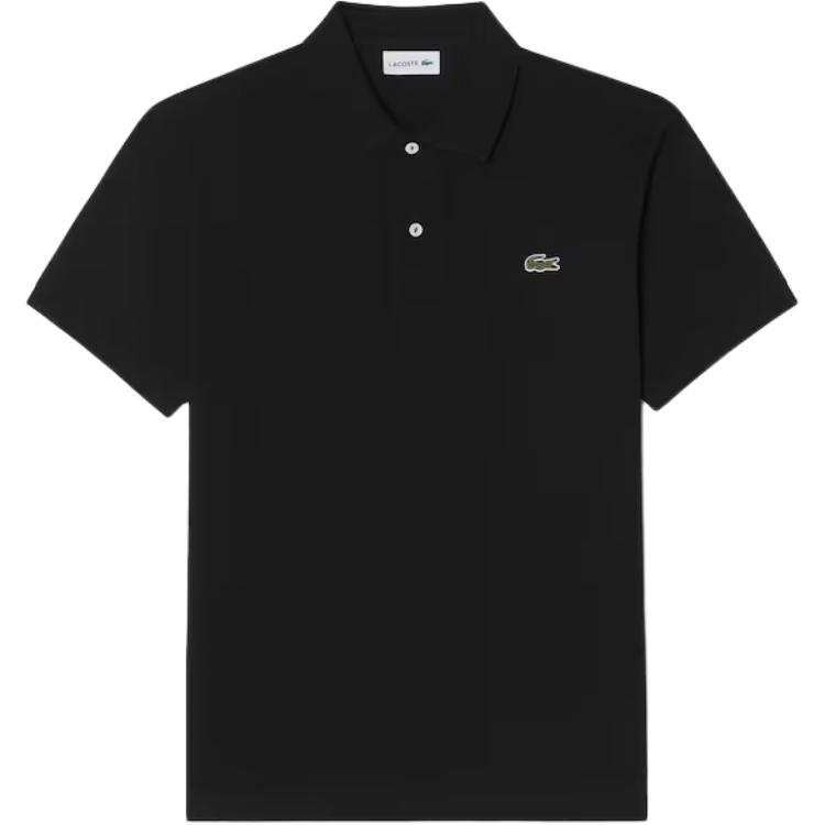 LACOSTE Polo Shirts Men's Black Polo Collar Moderate Other