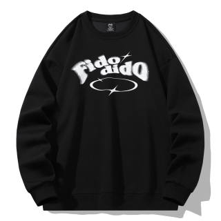FIDO DIDO Sweatshirts Unisex Crew Neck Moderate Regular