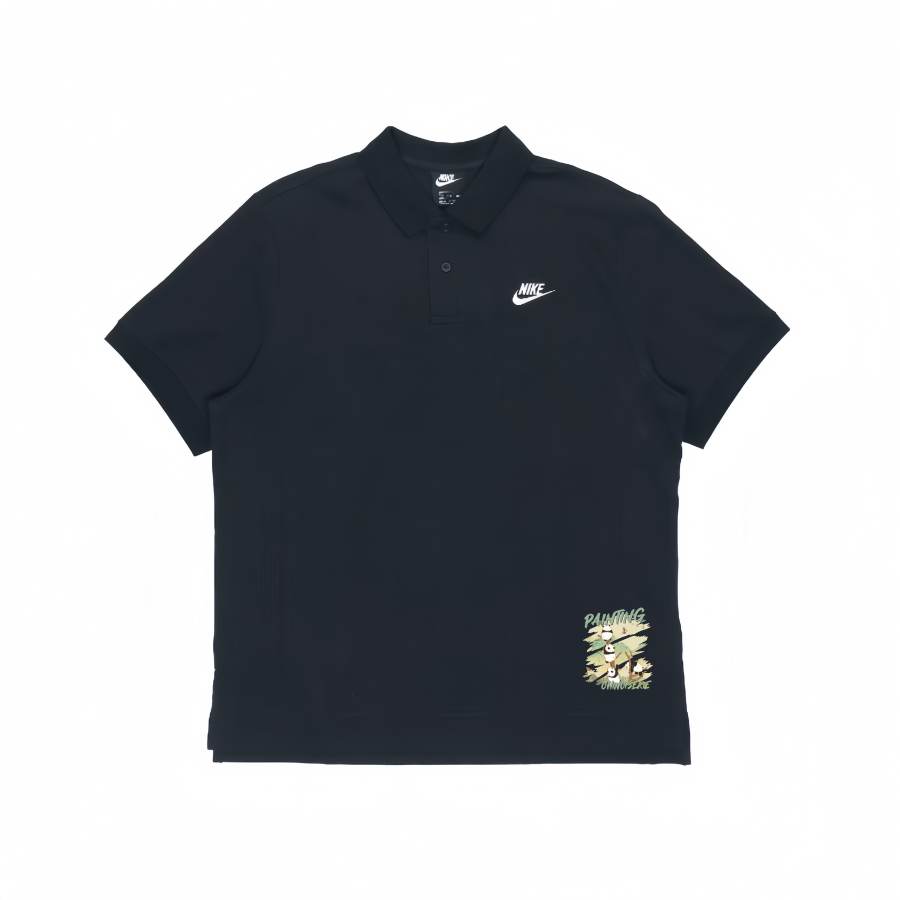 Nike Nike Polo Shirts Unisex Black Polo Collar Moderate Straight Fit