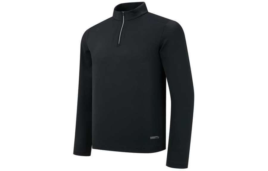 RAPIDO RAPIDO Sweatshirts Men's Black Stand Collar Moderate Regular