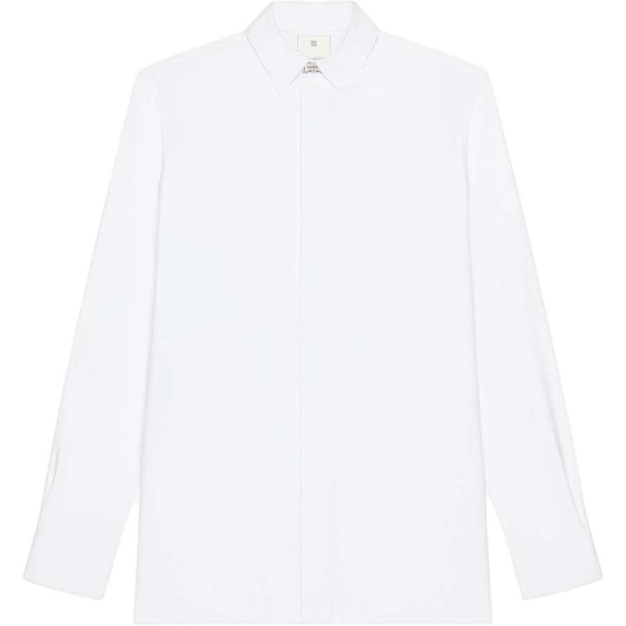 Givenchy Givenchy 2G Clip Collared Long Sleeved Shirt