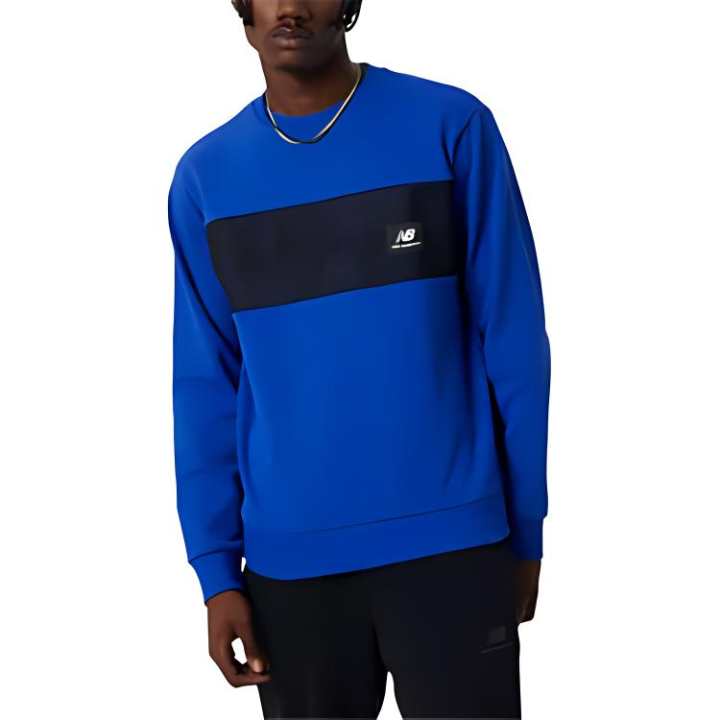 New Balance New Balance NB At Pocket Crew Sweatshirt Men's Blue