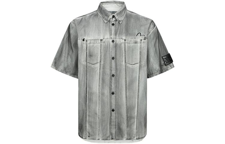 EVISU EVISU Shirts Men's Gray Lapel Moderate Other