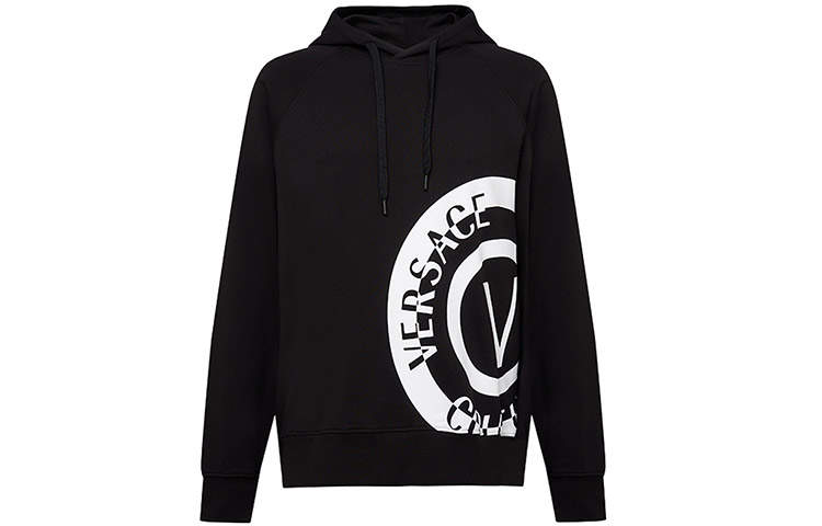 VERSACE JEANS COUTURE Logo embroidered Cotton Hoodie