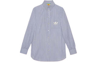 GUCCI X Adidas Striped Cotton Shirt