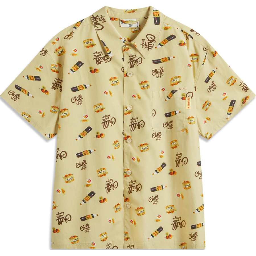 Li-Ning Li Ning BADFIVE Shirt Men's Lotus Yellow All Over Print