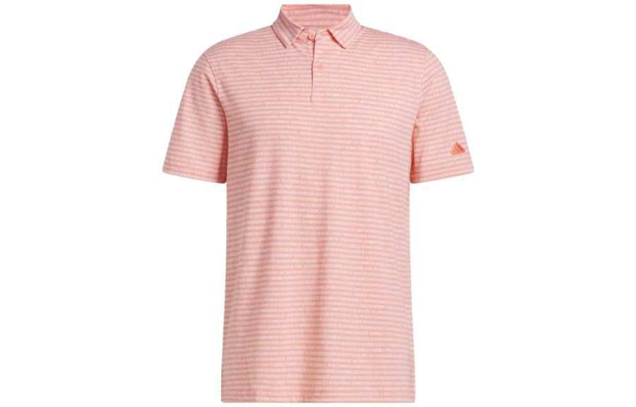 Adidas Adidas Polo Shirts Men's Coral Powder Polo Collar Moderate Straight Fit