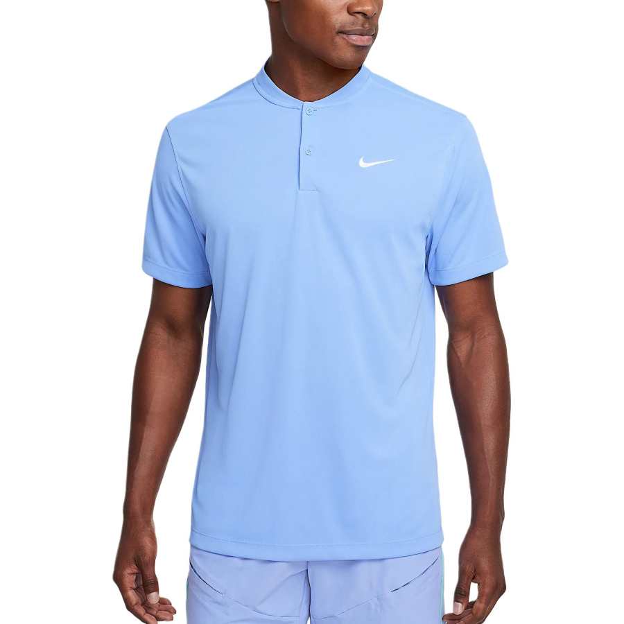 Nike Nike CourtDri Fit FW24 Tennis Blade Polo Shirt Men's Light Blue/White