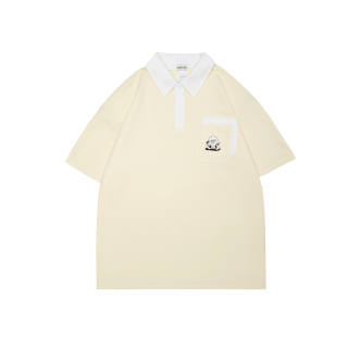 AMBER LIGHT Polo Shirts Unisex Polo Collar Moderate Straight Fit