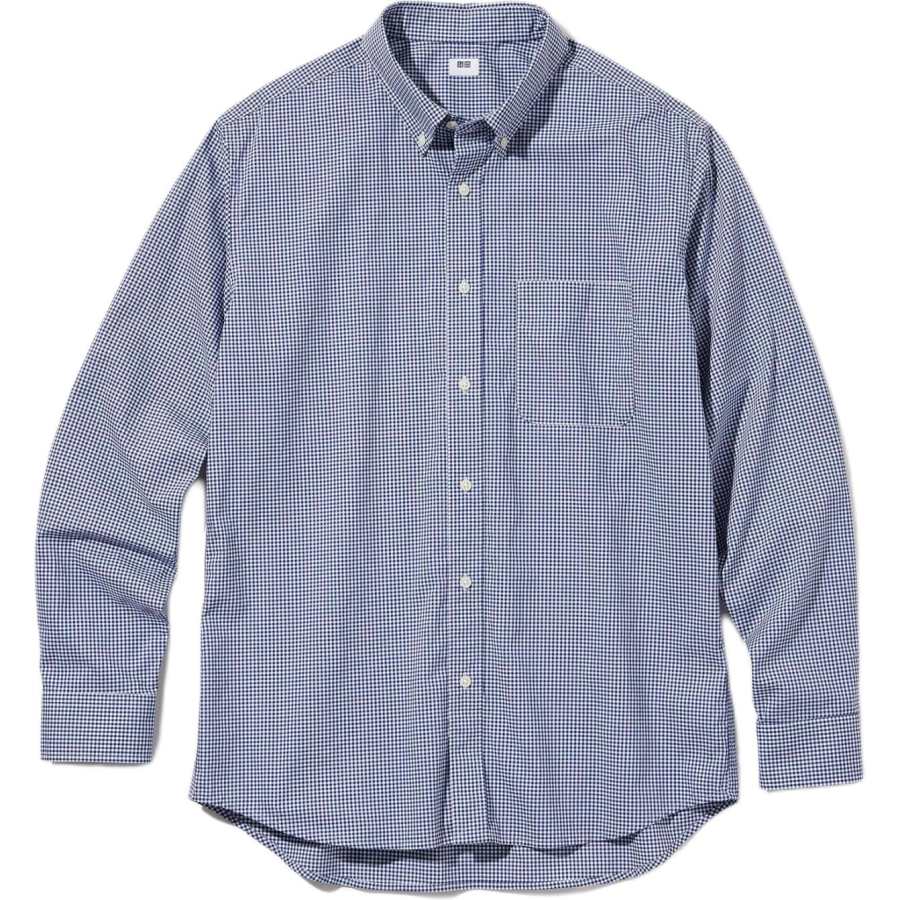 UNIQLO Shirts Unisex Blue Lapel Moderate Other