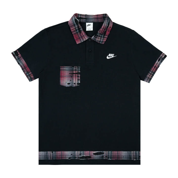 Nike Nike Polo Shirts Unisex Black Polo Collar Moderate Straight Fit