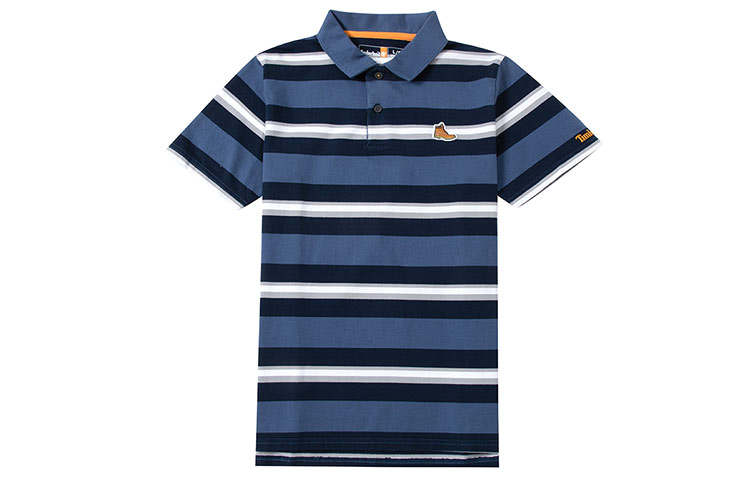 Timberland Polo Shirts Men's Blue Polo Collar Moderate Straight Fit