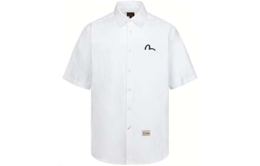 EVISU EVISU Shirts Men's White Polo Collar Moderate Other