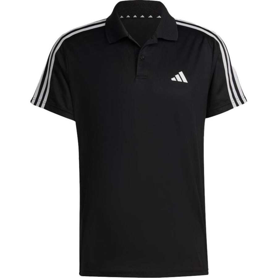 Adidas Adidas Polo Shirts Men's Black Polo Collar Moderate Straight Fit