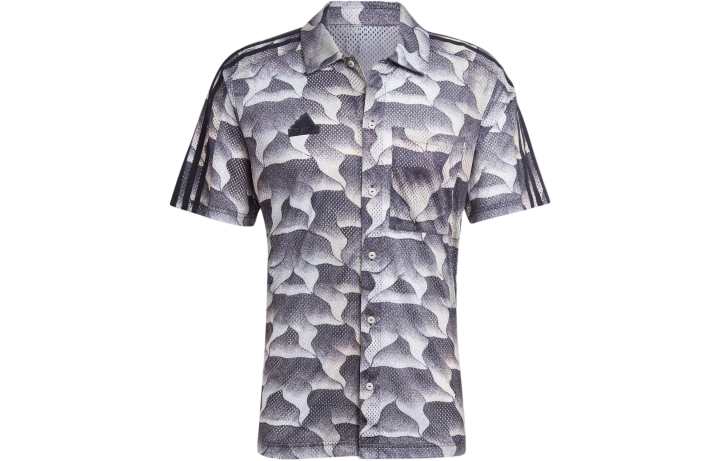 Adidas Adidas ALLOVER PRINT Shirts Men's Gray Lapel Moderate Other