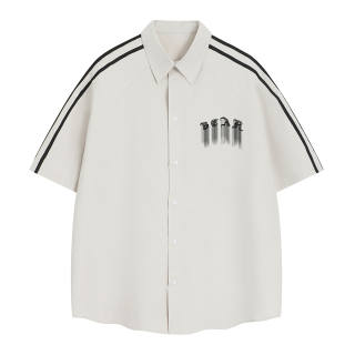BEAR UNION Shirts Unisex Pointed Collar Thin Shirt