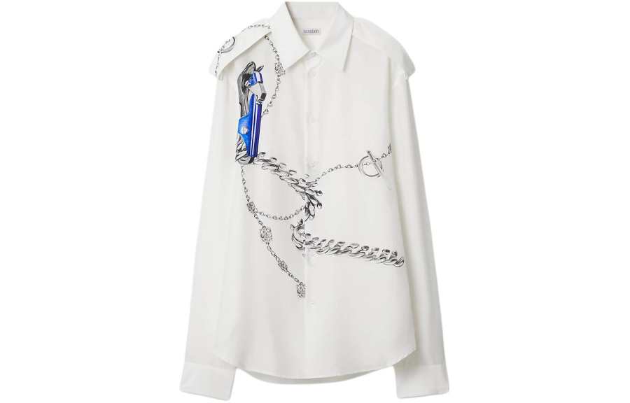 Burberry Burberry Knight Hardware-Printed Buttoned Shirt