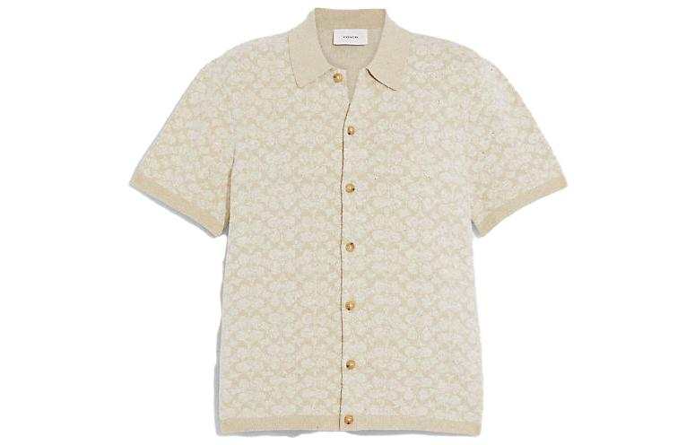 COACH SS23 Polo Shirt Men's Beige