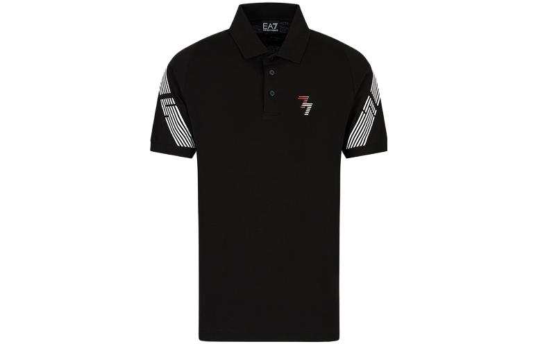 EMPORIO ARMANI EA7 SS23 Polo Shirt Men's Black