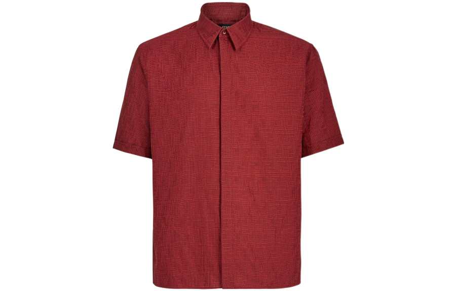 FENDI Shirts Men's Red Polo Collar Moderate Other