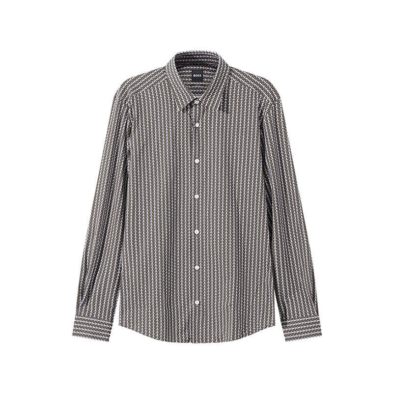 HUGO BOSS Boss HUGO BOSS Micro Checked Pattern Buttoned Shirt
