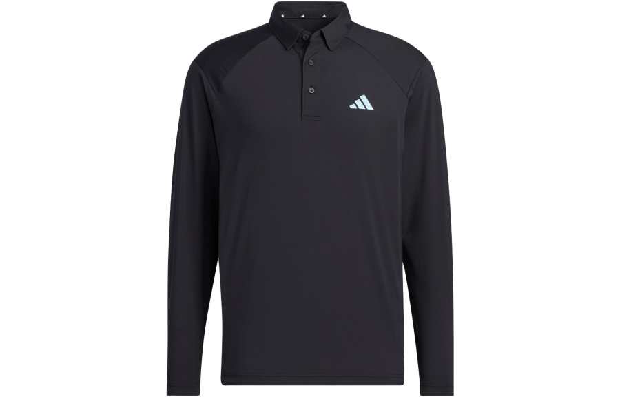 Adidas Adidas Polo Shirts Men's Black Polo Collar Moderate Straight Fit