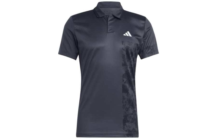 Adidas Adidas SS23 French Open Collection Polo Shirts Men's Carbon Black Polo Collar Moderate Straight Fit