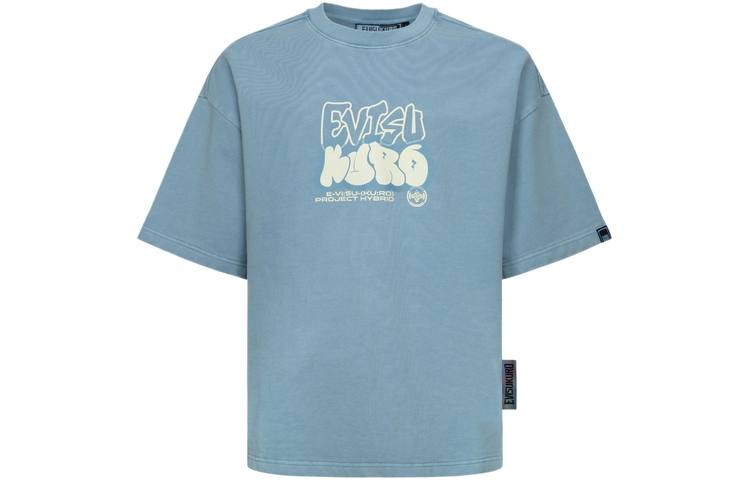 EVISU EVISU Sweatshirts Men's Gray Blue Crew Neck Moderate Regular
