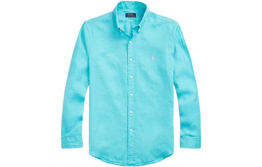 Polo Ralph Lauren Shirts Men's Blue Lapel Moderate Other