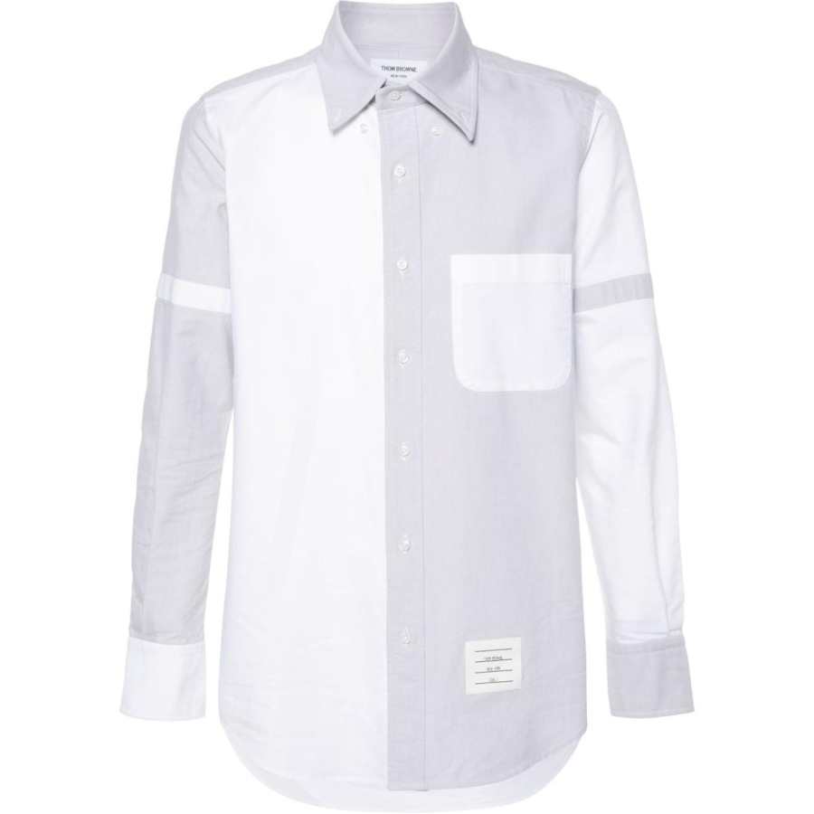 THOM BROWNE Thom Browne adjustable-armbands two-tone shirt