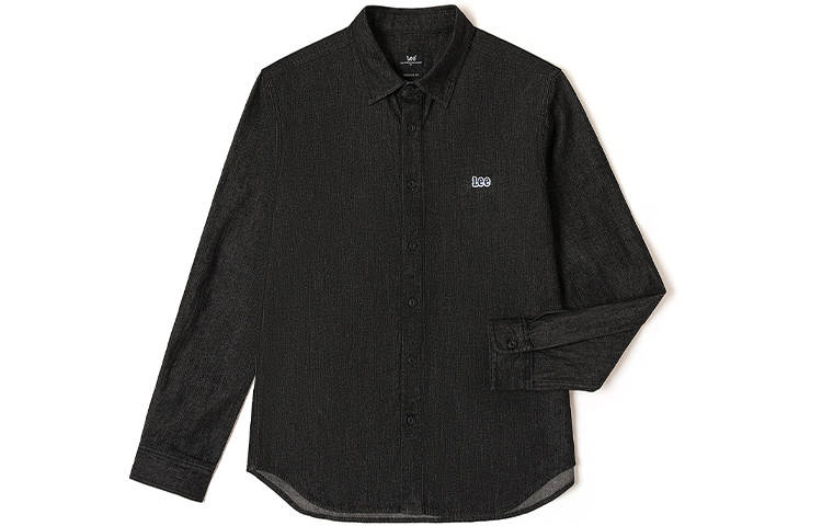 Lee Lee Shirts Men's Dark Gray Lapel Moderate Shirt