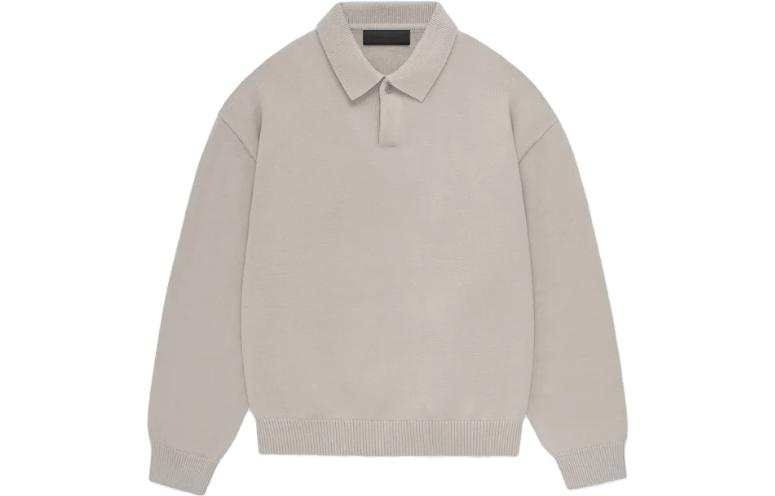 Fear Of God Essentials FW23 Polo Shirt Men's Smoke Cloud Gray/Silver Cloud