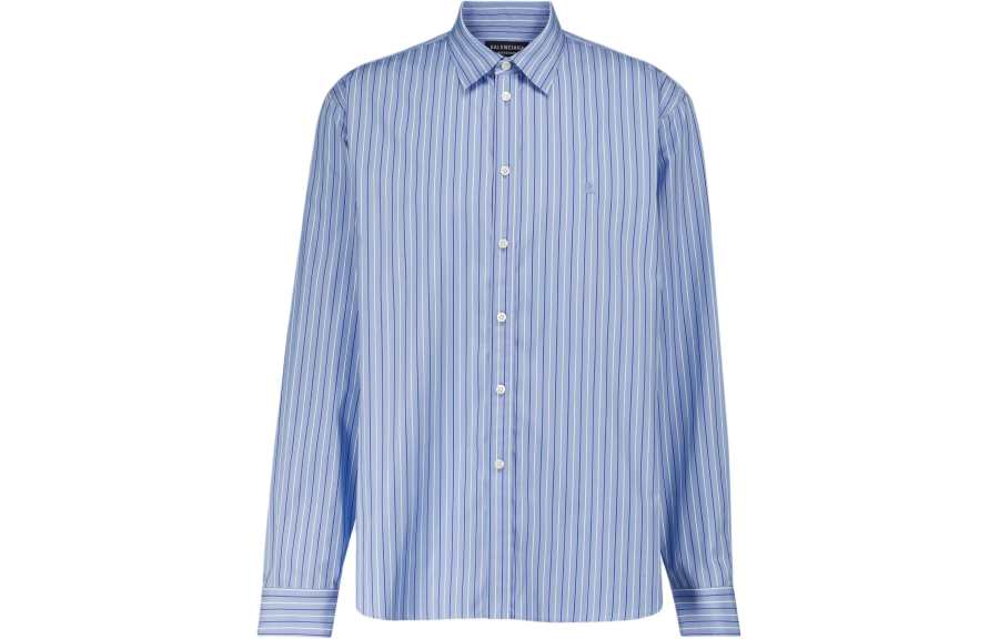 Balenciaga Shirt Loose Fit Men's Sky Blue