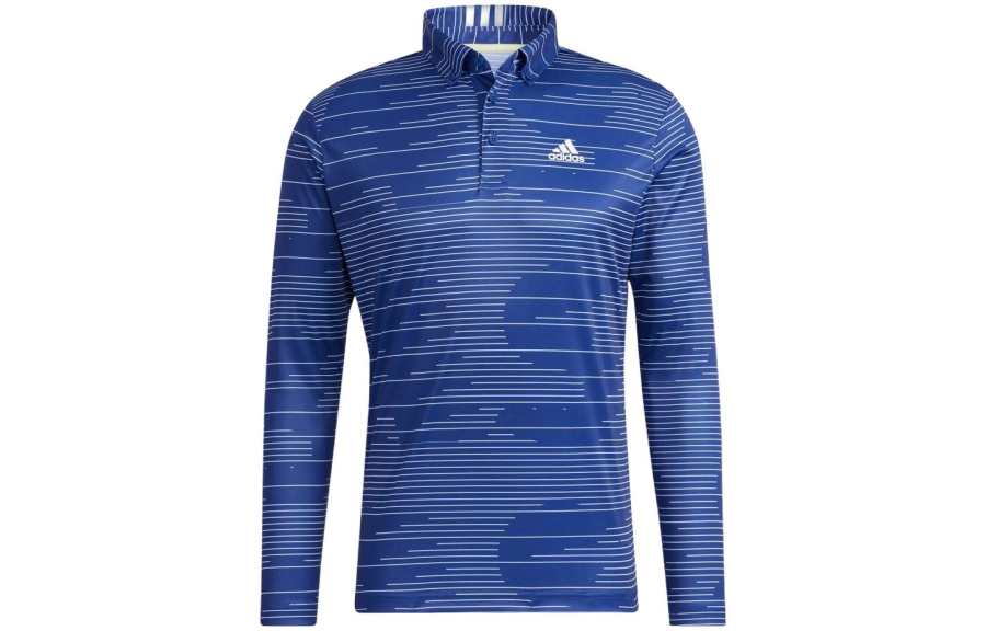 Adidas Adidas Polo Shirts Men's Victory Blue Polo Collar Moderate Straight Fit
