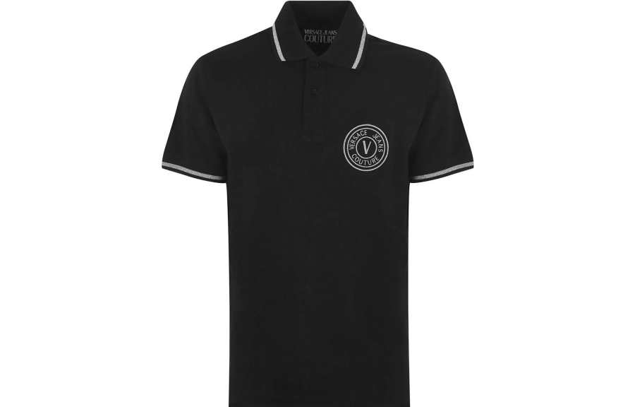 Versace Jeans Couture embroidered-logo tipped polo shirt