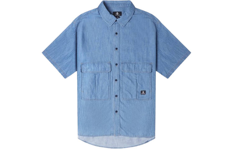 Converse Converse Shirts Men's Blue Lapel Moderate Shirt