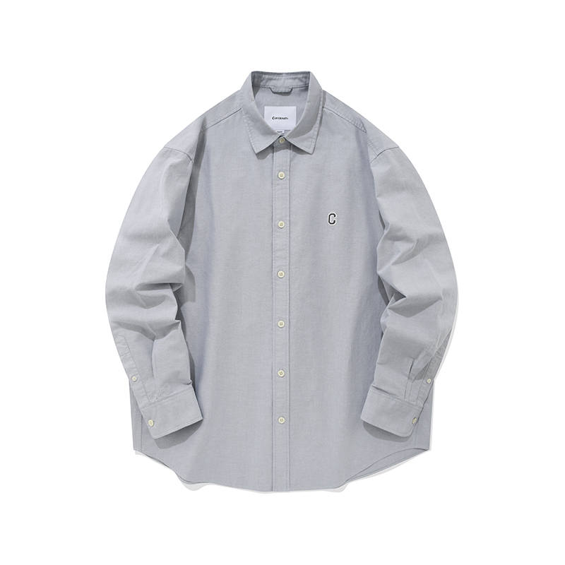 COVERNAT Shirts Unisex Gray Lapel Moderate Other