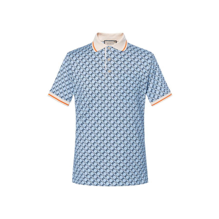GUCCI SS23 Polo Shirt Men's Light Blue