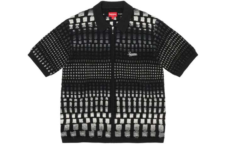 Supreme Supreme Gradient Grid Zip Up Polo