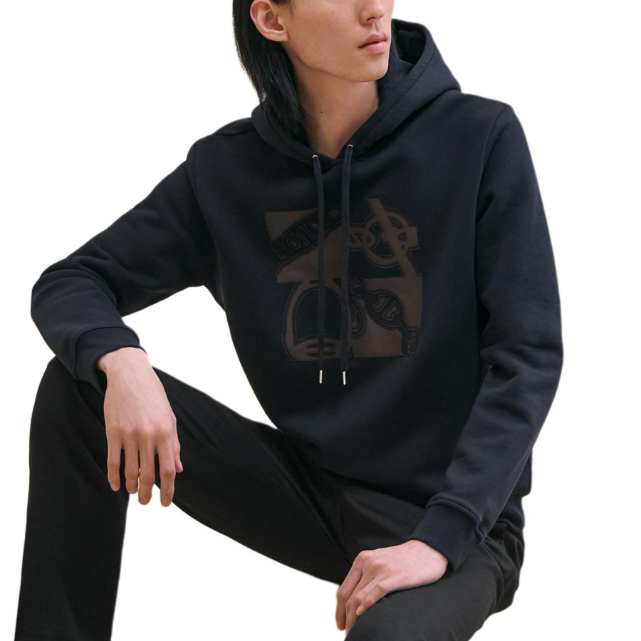HERMES HERMES Sweatshirt Men's Ocean Blue