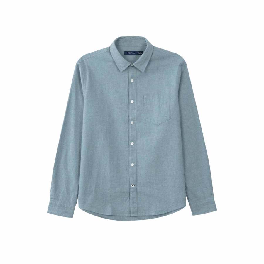 NAUTICA Shirts Men's Lapel Moderate Denim