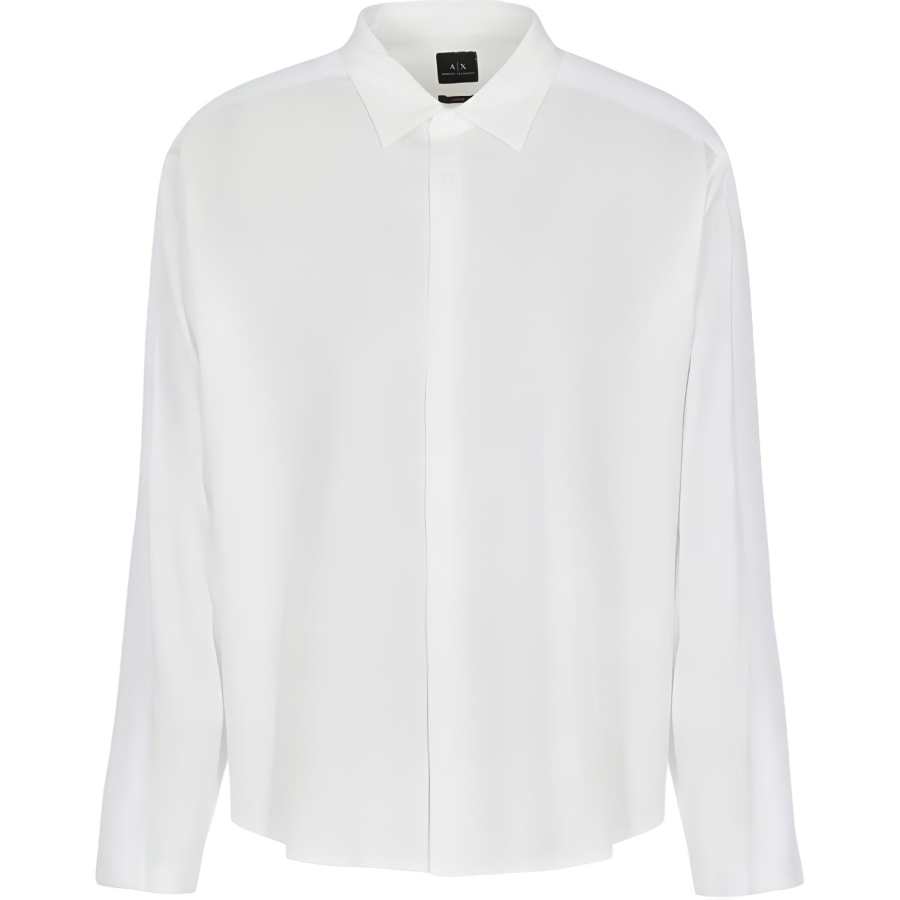 Armani Exchange logo-tape long-sleeve shirt