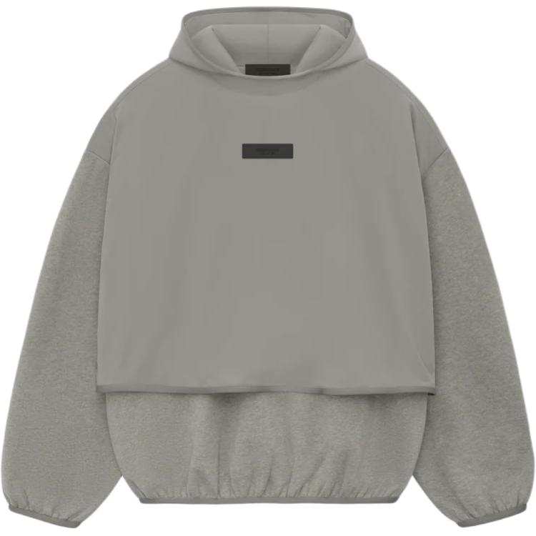 Fear Of God Essentials logo patch panelled hoodie