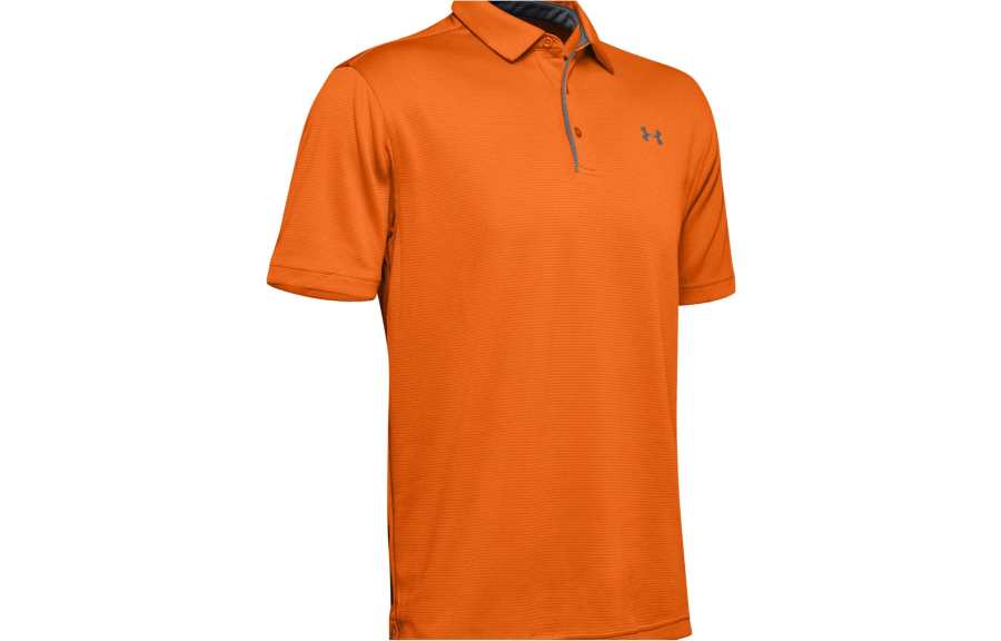 Under Armour Polo Shirts Men's Orange Polo Collar Moderate Other
