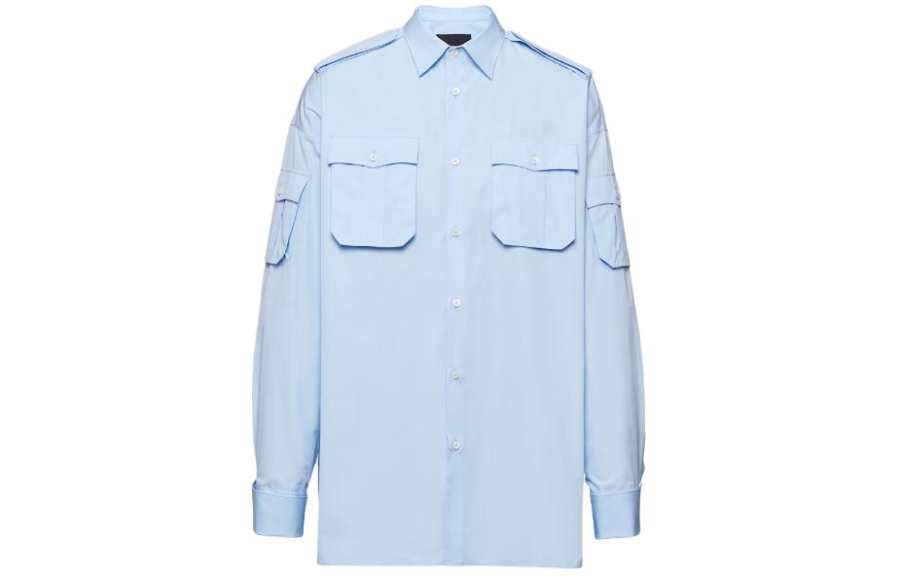 PRADA PRADA Flap Pocket Long-Sleeved Shirt