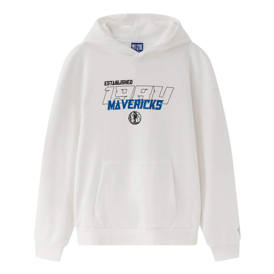 NBA Dallas Mavericks Sweatshirts Unisex White Hooded Thickened Regular