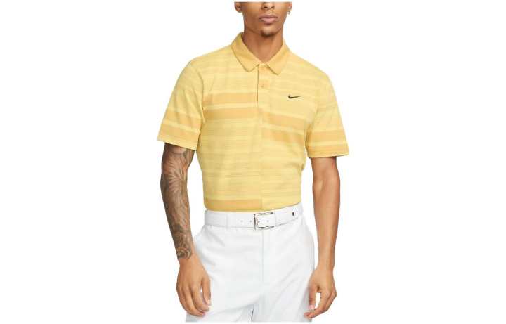 Nike Nike Polo Shirts Men's Yellow Polo Collar Moderate Straight Fit