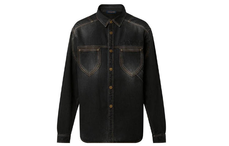 LOUIS VUITTON Louis Vuitton logo-embroidered shirt jacket