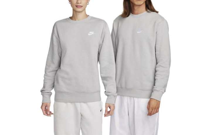 Nike Nike Sweatshirts Men's Gray Crew Neck Moderate Regular