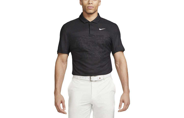 Nike Nike Polo Shirts Men's Black Polo Collar Moderate Straight Fit